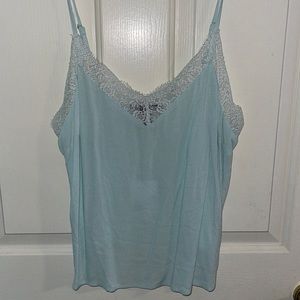 light blue lace crop top